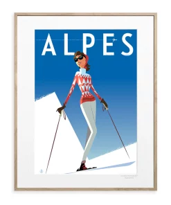 Alternative view of Affiche Monsieur Z - Alpes fille rouge