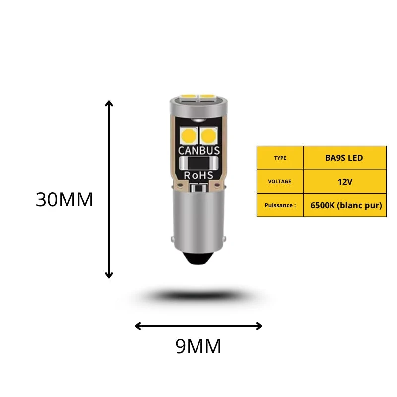 Ampoules LED BA9S 12V VAUXHALL Vectra Mk1 (B) CC (08.1995 - 07.2003) – Image 2